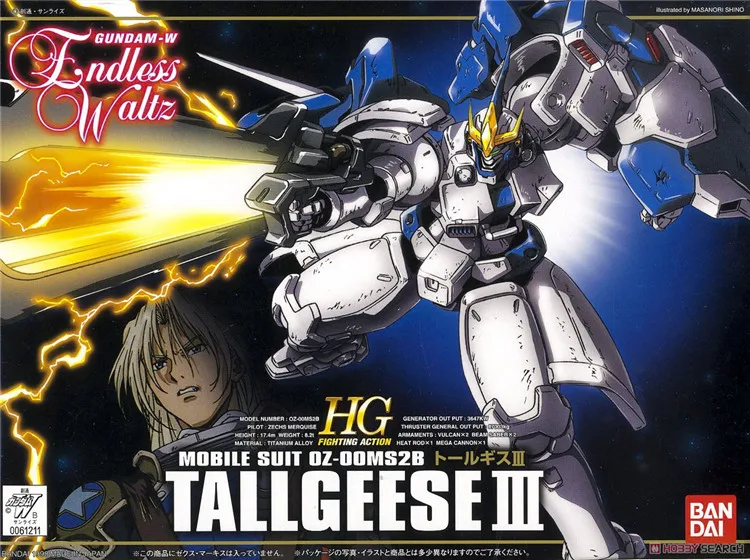Bandai Gundam 1/144 HG EW 02 TALLGEESE III Специальный мобильный костюм сборные модели комплекты