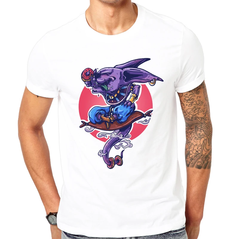 2019 новейшие модные Футболка с принтом Beerus футболка Destroy Летняя мода для мужчин в