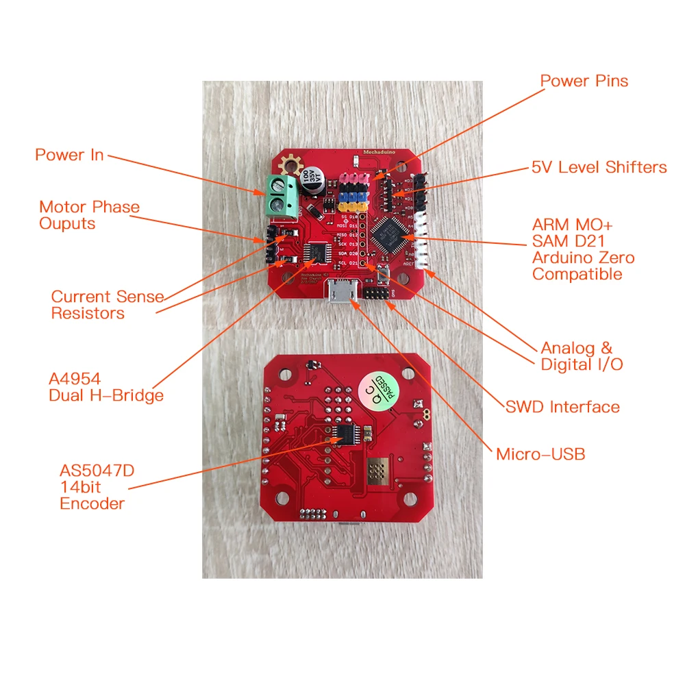 Clone Mechaduino V 0,2 с открытым исходным кодом Servo42 моторная плата Arduino-Совместимость с замкнутым контуром позиционирования Nema 17 шаговый двигатель 3D печать