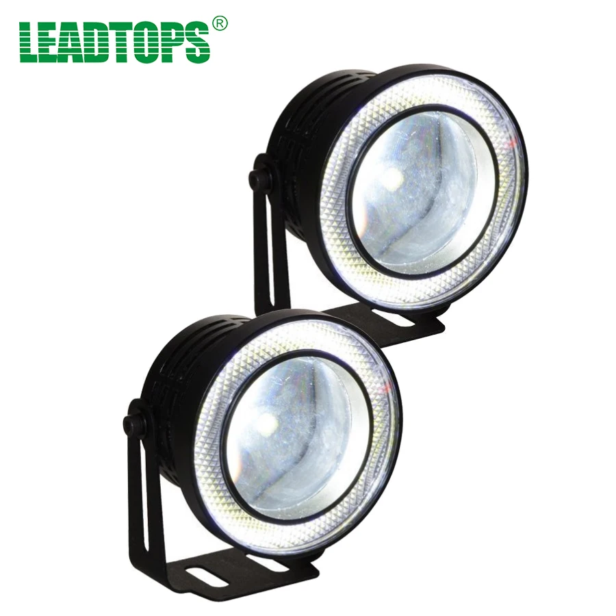 2pcs/lot Universal Led COB Fog Lights 2.5 inch 67mm Car Auto Fog lamp