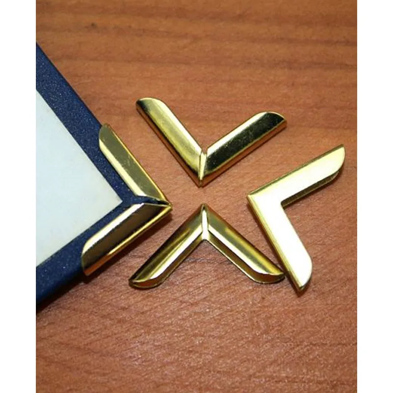 Yellow-Book-Scrapbooking-Albums-Menus-Corner-Protectors-Metal-Corners-For-Books-Antique-Protector-15mm-100Pcs