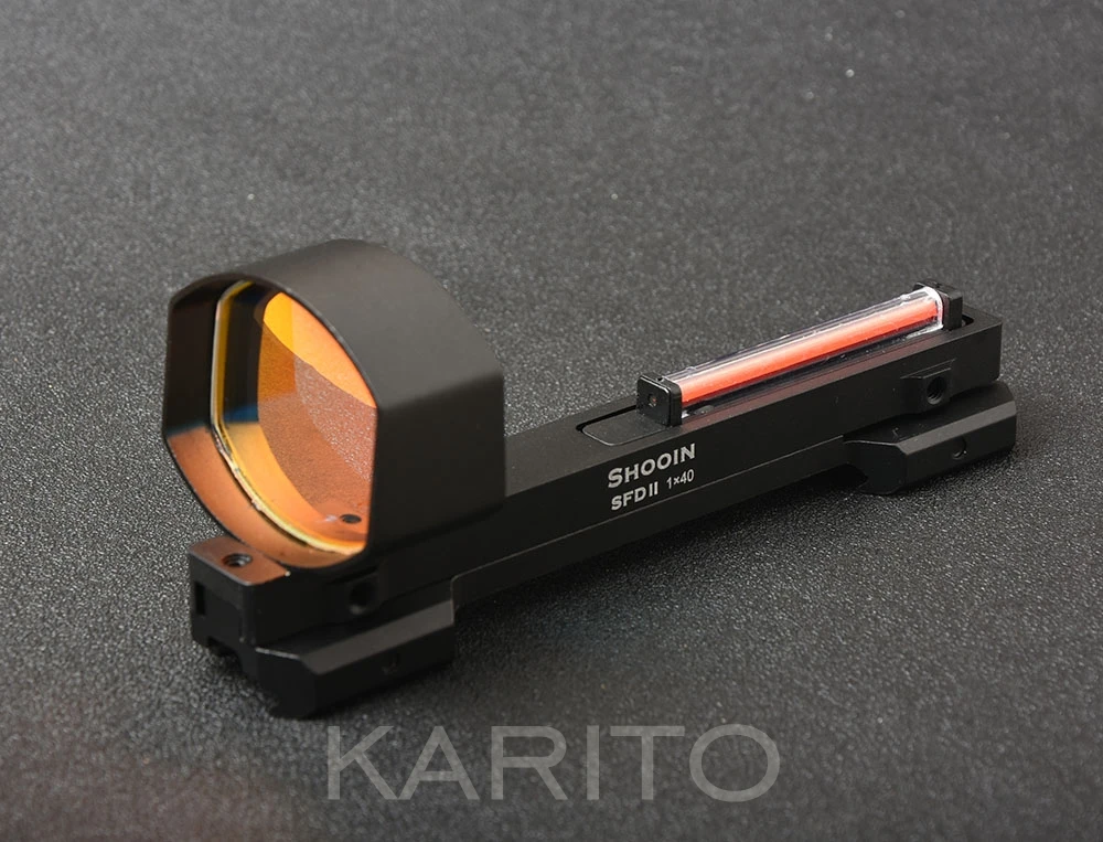 Shooin SFD II 1x Fiber Optics lightweight red dot sight scope fit