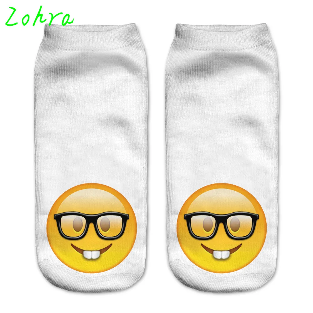 Zohra Brand 3D emoji socks Harajuku Style Printed harry women Socks