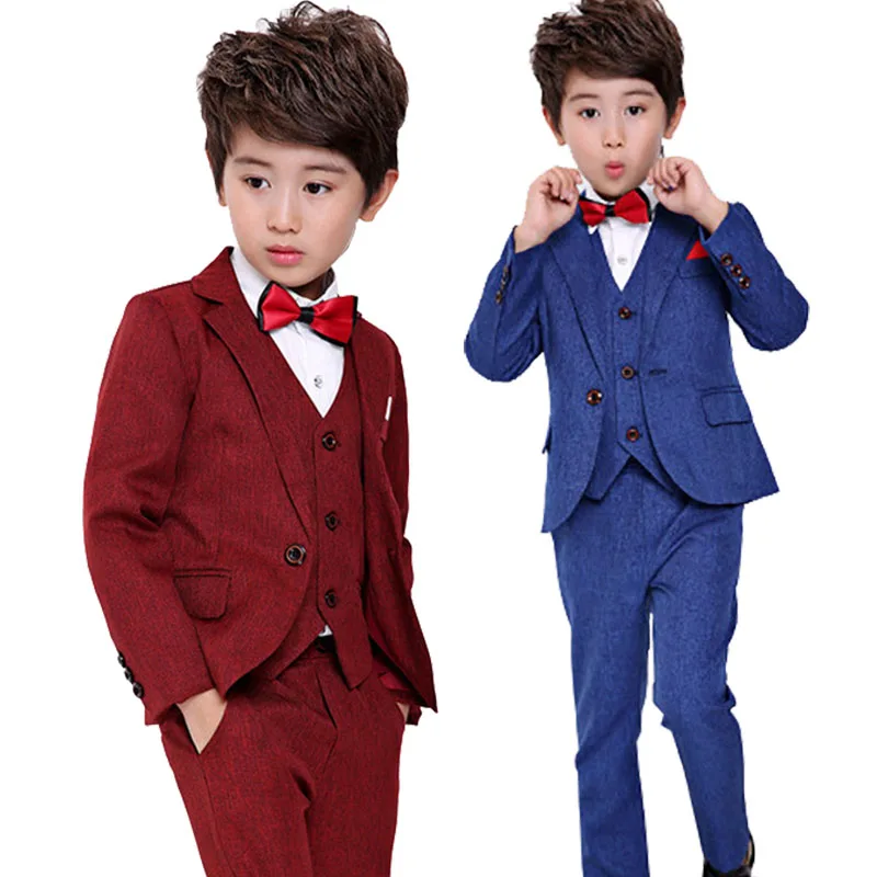 New children suits good quality baby boy Prom Suits Blue/Black/wine