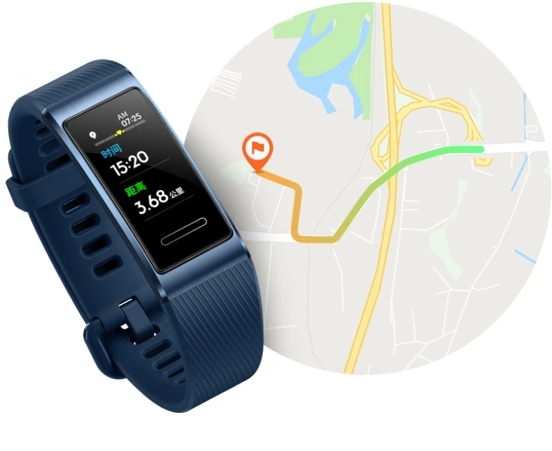 Смарт-браслет huawei Band 3 pro с цветным экраном и gps для плавания