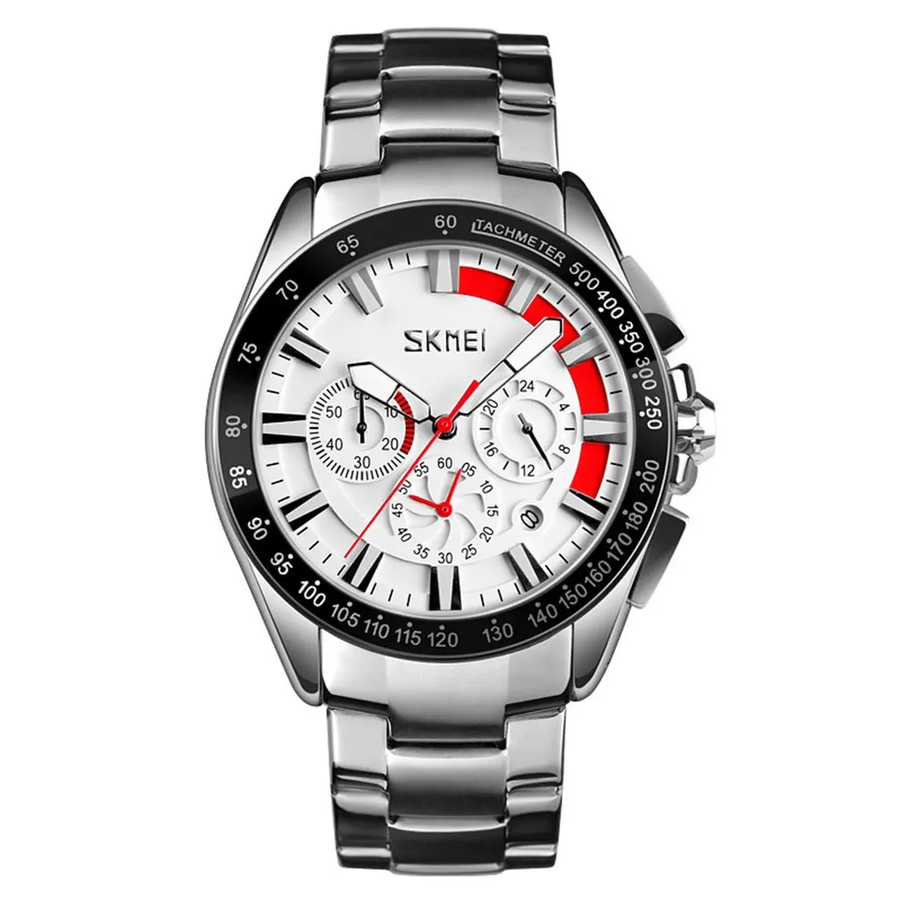 

SKMEI Quartz Watch Stainless Steel Strap Calendar Watch 30m Waterproof Business Casual Watch Models Relogio Watches