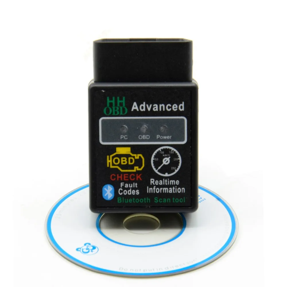 HHOBD Advanced ELM327 Bluetooth OBD2 V2.1 Проверка кода неисправности стирание HH OBD V2.1 сканер кода для диагностики автомобиля