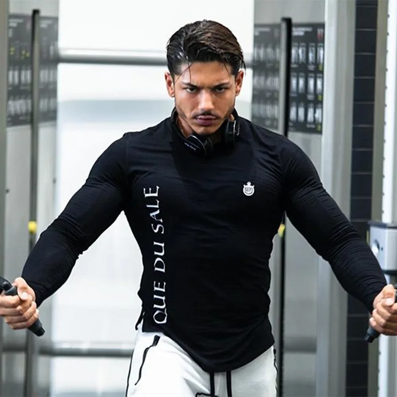 

New Quick Dry Rashgard Running T Shirt Men Fitness Tight Top Sport Shirt Men Long Sleeve Compression Shirts Gym T-shirt Clothing