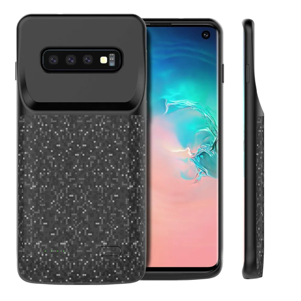 

For Samsung Galaxy S10 Battery Case, 4700mAh External Rechargeable Portable Power Bank Slim Extra Pack Backup Charging S10 Plus