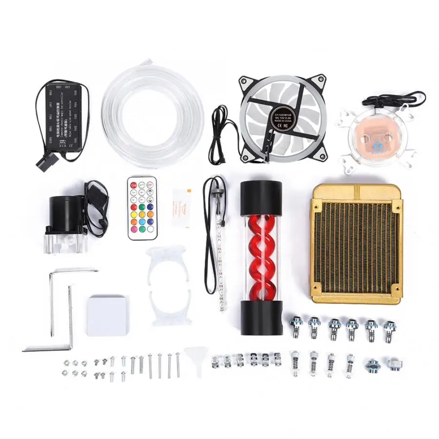 

Notebook Computer Water-cooled Set Fan Cooler Water Pump Set PC Water Cooling Kit Parts fan cooling rgb