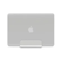 Newest Fashion Silver Aluminum Alloy Firm Bracket for Macbook Air Pro Retina 11 12 13 15 Vertical Base Stand for IPAD PC Stand