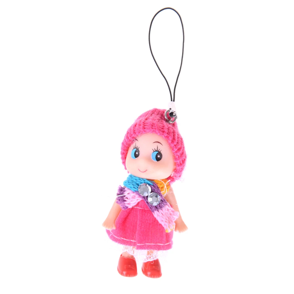 

Cute Sleeping Baby Doll Keychain Rabbit Fur Ball Key Chain Women Key Holder New Pompom Car Keyring Bag Pendant Charm Accessories