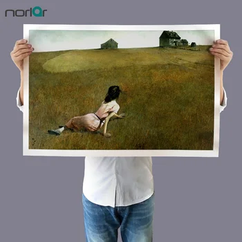 

A A hD Printed Canvas Painting Art Print Christina's World BY Andrew Wyeth Modern Home Decor Wall ART Pictures Unframed
