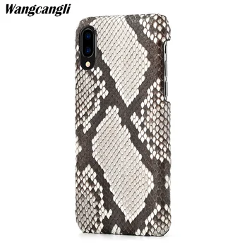 

Leather python skin cover back For HUAWEI nova3 case python skin high-end custom phone for huawei p9 case For HUAWEI Nova 2s