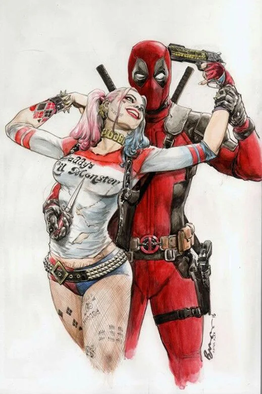 

Full Square / Round Drill 5D DIY Diamond Painting "Deadpool & clown" 3D Embroidery Cross Stitch Mosaic Home decor