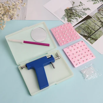 

HWetR Blue Professional Ear Piercing Gun Stainless Steel Safety Earring Body Piercing Gun Tools Kit Jewelry Tools