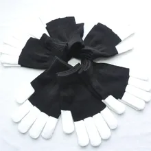 Black and white jacquard knitting gloves 9 inches large size adult gloves wholesale. X5A0044