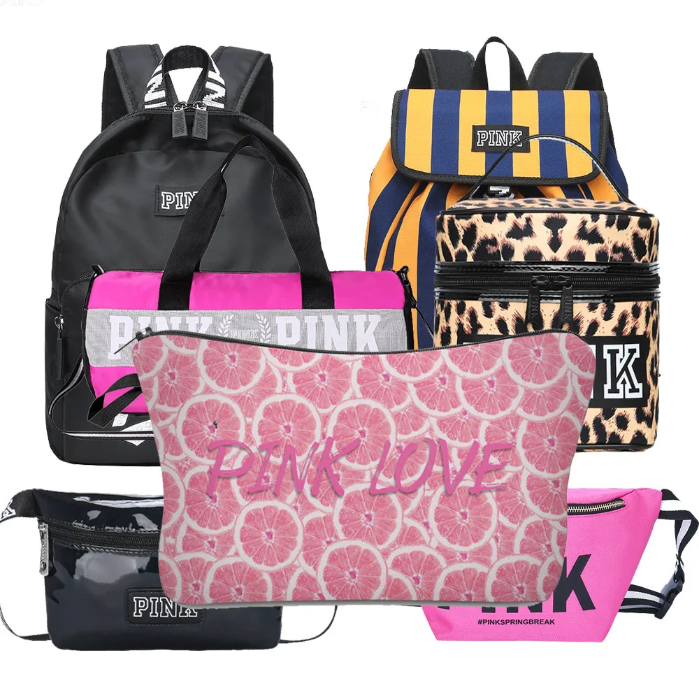 

Whosale Many New Style Pink Travel Bags Waist Bags Large Capacity Waterproof Bag Letter Pattern Shoulder Gym Bags