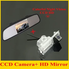 4.3″car monitor mirror TFT LCD 800*480 + car rear view backup camera for Kia K2 Rio Hatchback Kia Ceed 2013 car parking camera
