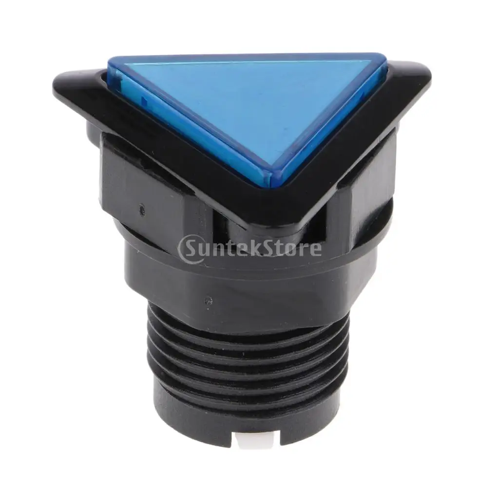 Triangle Arcade Game Machine Push Button with 12V led lamp illuminated 3.9x3.9cm