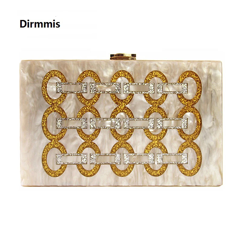 

Brand fashion designer Women new wallet Acrylic handle evening bag geometric stitching shoulder bag luxury Woman party Clutch