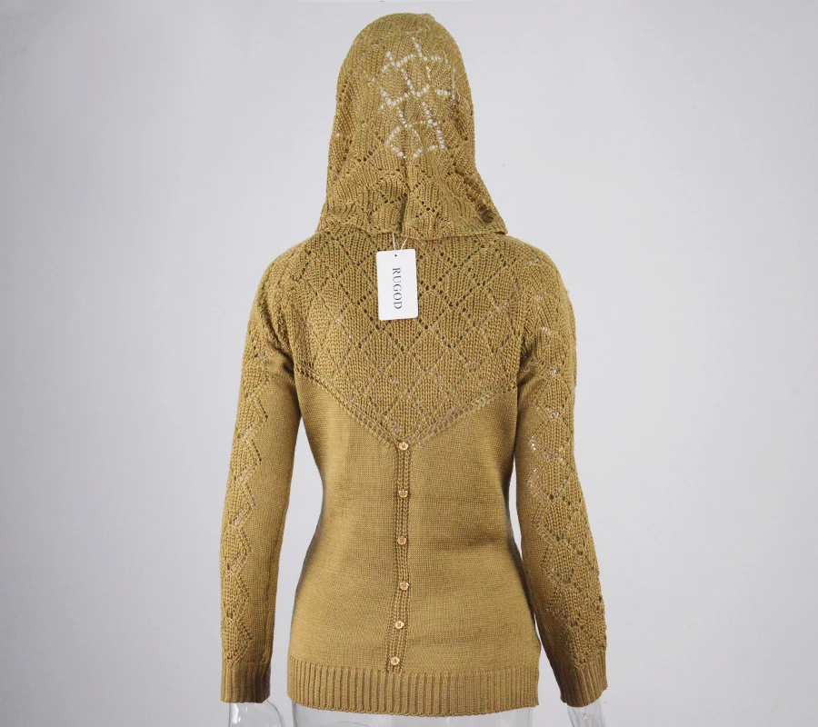 RUGOD, Классические Осенние Зимние теплые свитера для женщин, водолазка, шарф, золотые пуговицы, мягкий пуловер, женские свитера и пуловеры