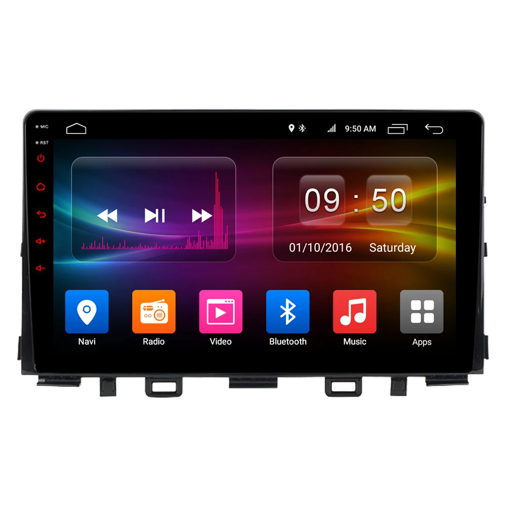 Discount RoverOne Android 9.0 Octa Core Rio Car Radio GPS For Kia Rio 2017 2018 Touchscreen Multimedia Player Stereo Rio Head Unit 1