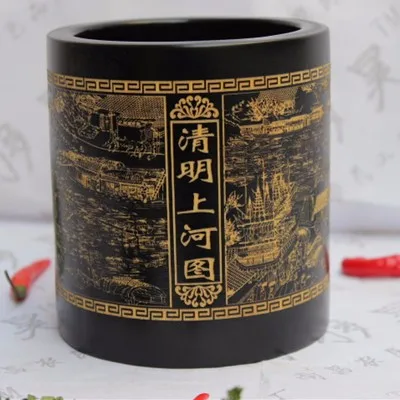 Бамбуковая подставка для ручек китайская культура рельефная модная многофункциональная антикварная маленькая chejian preface