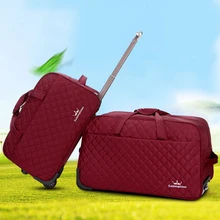 Чемодан на колесиках, очень большая дорожная сумка, Легкий Средний чемодан с колесиками-сумка на роликах для выходных с увеличенной вместимостью 65л