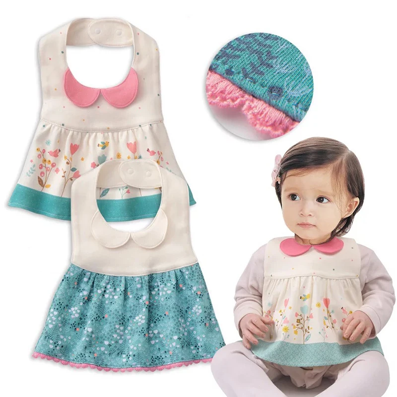 Cartoon Baby Girl Bibs Saliva Apron Adjustable Burp Cloths Bibs Feeding Baby Accessories Stuff Cute Animals Toddler Kids