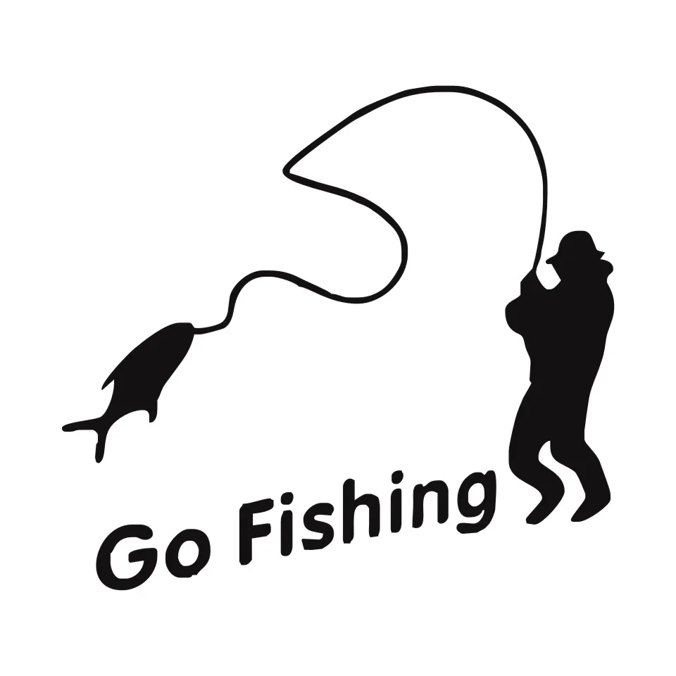 Cunymagos Outdoor Sports Fishing GO FISHING Stickers Car Accessories Car Stickers Decals Motorcycle Window Wall Stickers 1410cm (3)