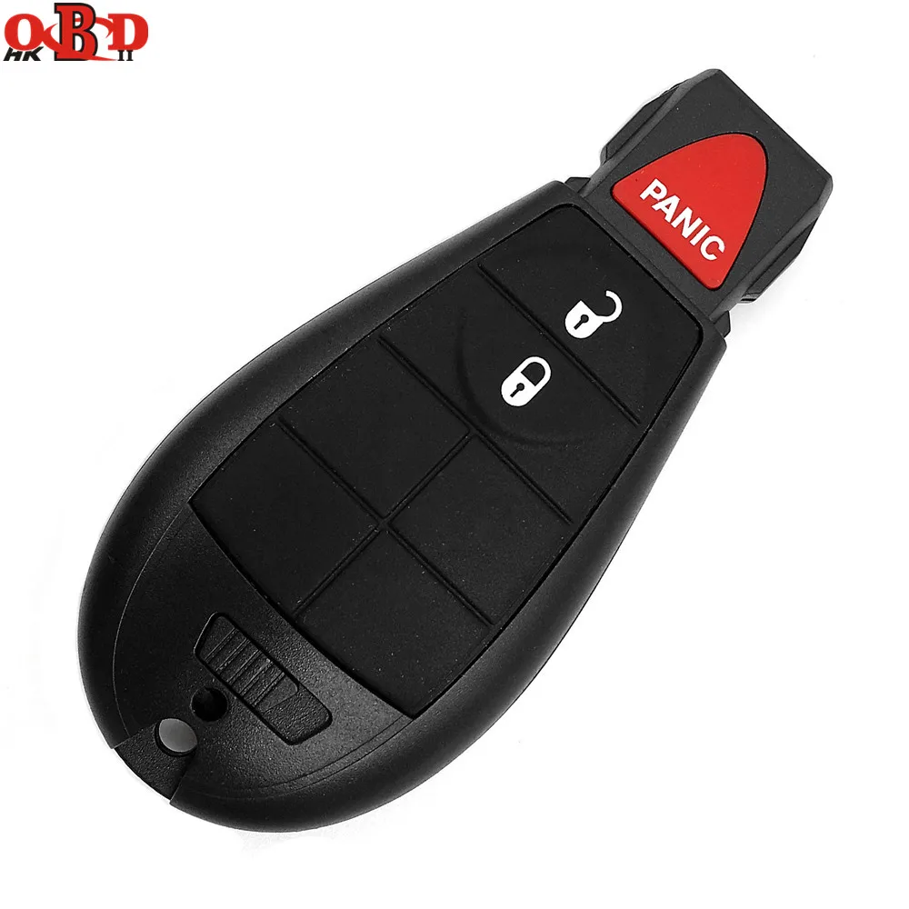 

HKOBDII 3 Buttons For Jeep Fobik Smart Remote key For Chrysler 433Mhz With Uncut Blade and 46 Electronic Chip
