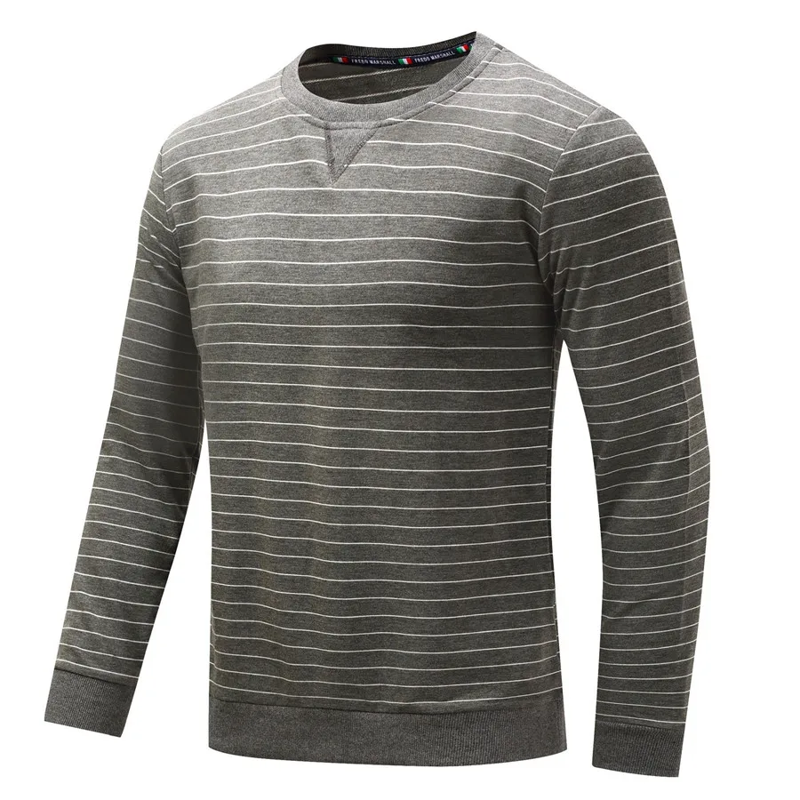 Fredd Marshall T-shirt Striped 100% Cotton Tops Tees Long Sleeve Male Pullover Tracksuit Spring autumn 2018 New Mens Plus Size (5)