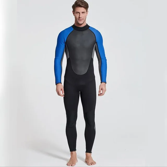 model3 SBARTWetsuit Мужской полный 3 мм гидрокостюм из неопрена полосатая блузка дайвинг подводное плавание купальный Комбинезон молния сзади мужская с длинным рукавом - Цвет: model3