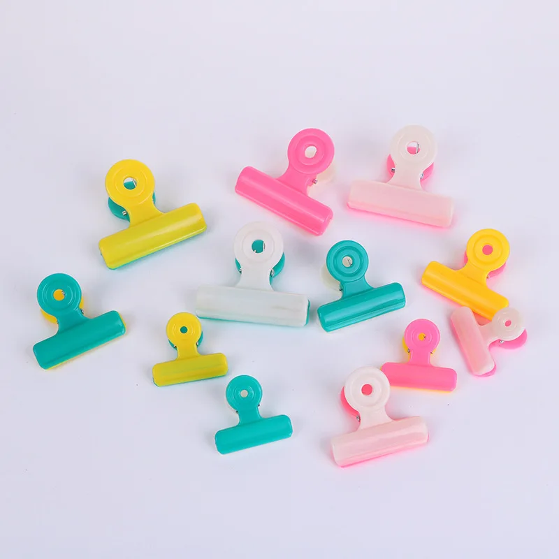 3pcs Creative Colorful Clips Plastic File Receipt Folder Multifunction Paper Document Binder Letter Photo Grip Clamp | Канцтовары для