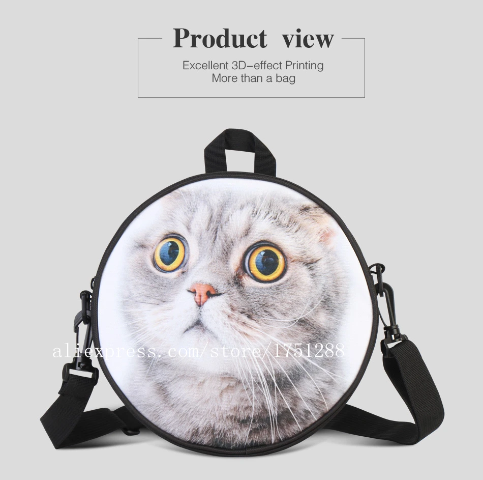 round shoulder bag Messenger Bag kids backpack (2)