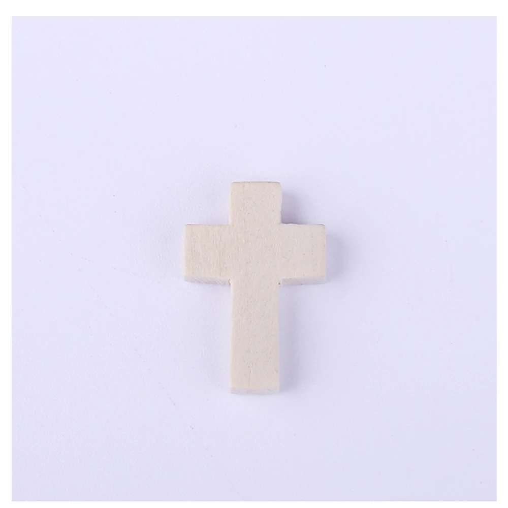 

Wholesale 50pcs/Lot natural Wooden Beige Big Cross Wood Beads With Hole European Bead For DIY Jewelry Necklace Pendant Making