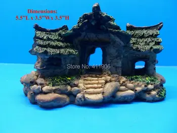 

Hotsale Resin Aquarium Decoration Cottage 5.5" Aquarium Fish Tank Ornament Decoration