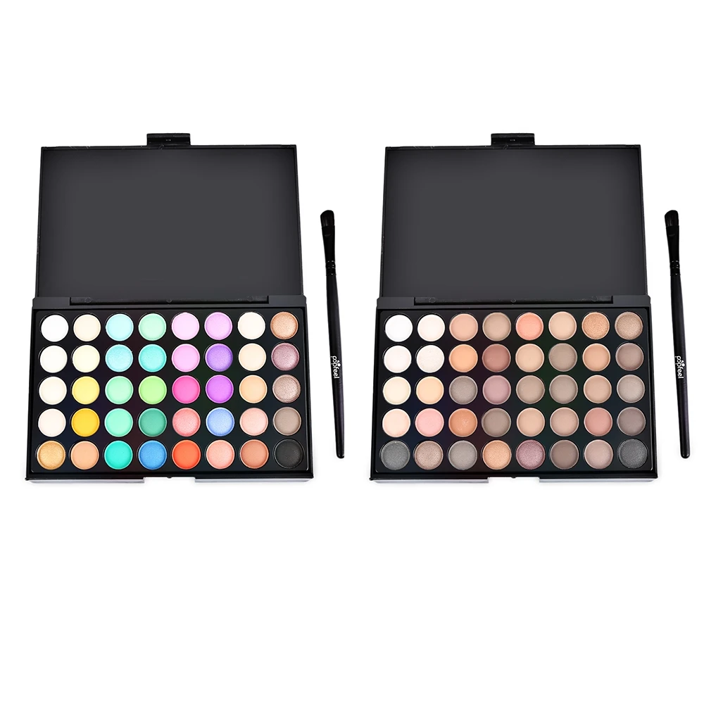 

Professional 40 Colors Pearly Matte Nude Shade Eye Shadow with Brush Beauty Cosmetic Eyes Makeup Tool Long-lasting Eyeshadow