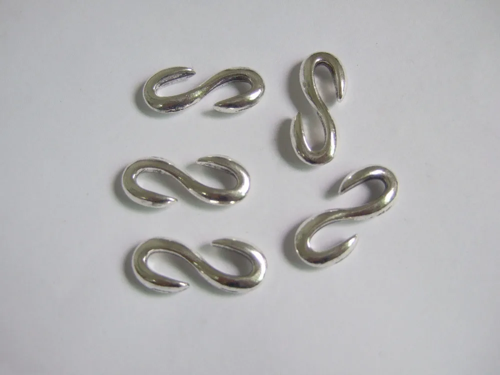 

10pcs Antique Silver Zinc S Hook Clasp For Bracelet Necklace Jewelry Craft Making 28x11mm