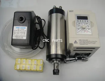 

CNC milling spindle ER16 1.5KW water cooling spindle +water pump +10*ER16 + 1.5kw inverter