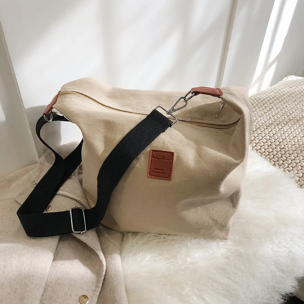 

Women Bag Large Capacity Canvas Shoulder Student Wild Messenger taschen women bolsa masculina sac femme schoudertas dames 2019