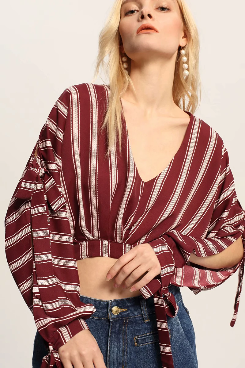 Pictuer Para Mujer Las Manga As De V En Asimetría Tops Blusas Con Blusa Larga Primavera 2019 Mujeres Cuello Moda qAfwwUx