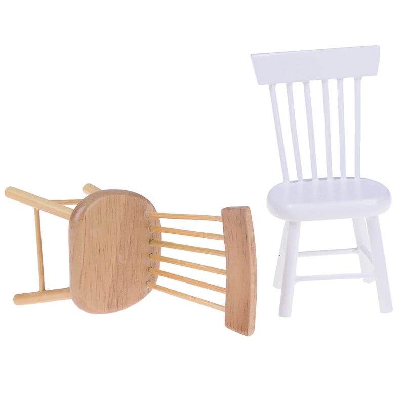 1:12 Масштаб классический ролевые игры мебель игрушки для детей Дети кукольный домик миниатюрная мебель деревянный стул