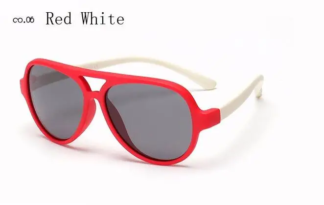 WarBLade поляризованные солнцезащитные очки для детей TAC TR90 пилот мягкий каркас для маленьких мальчиков и девочек Солнцезащитные очки UV400 ребенок дети Наружные защитные очки - Цвет линз: red white