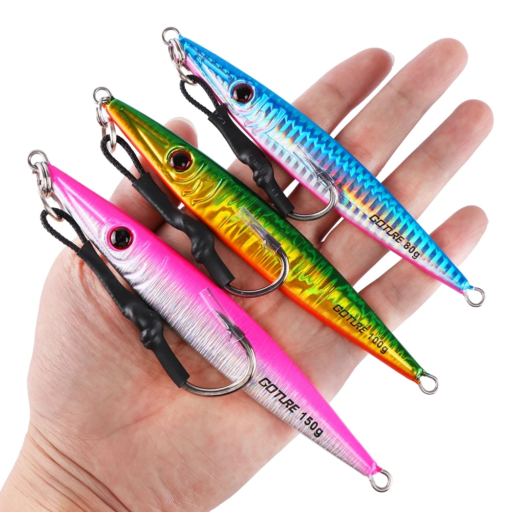 Металлическая рыболовная приманка Goture в виде ложки 80 г 100 150 г|jig bait|sea fishing luresspoon lure