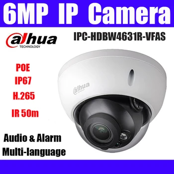 

Dahua 6MP IP Camera IPC-HDBW4631C-A IR50m POE H.265 Dome Network Camera Built-in Mic CCTV Camera