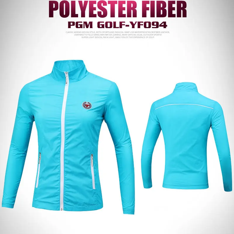 

Women Waterproof Golf Jacket Long Sleeve Lightweight Windbreaker Thin Coat Ladies Anti-Uv Slim Golf Sportswear D0506