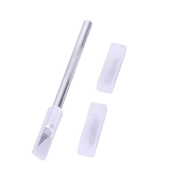 

12pcs Metal Knife Blades Pen Wood Carving Tools Fruit Food Craft Sculpture Engraving Knife Scalpel DIY Cutting Tool PCB Repair