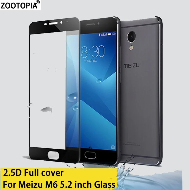 

2.5D Full Cover for Meizu M6 Tempered Glass Screen Protector Glass Film ON M6 Glass for Meizu M6 5.2inch Glass Film M 6